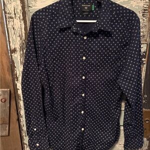 Dockers Men's Large Dark Blue Star Print Shirt